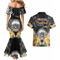Pasifika Vibes Festival 2024 Couples Matching Mermaid Dress and Hawaiian Shirt Kanaka Maoli With Hawaiian Islands LT9 - Polynesian Pride