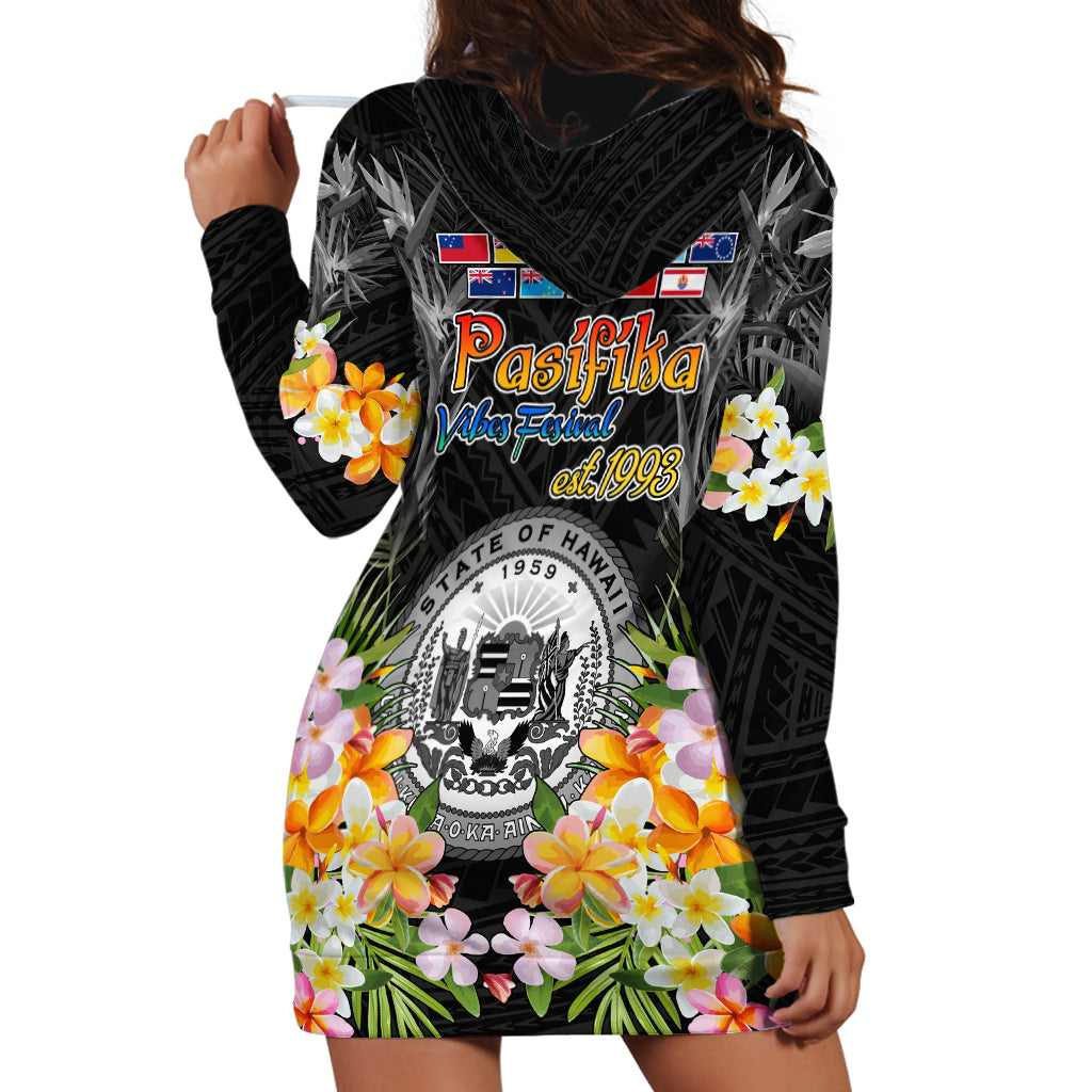 Pasifika Vibes Festival 2024 Hoodie Dress Kanaka Maoli With Hawaiian Islands LT9 - Polynesian Pride