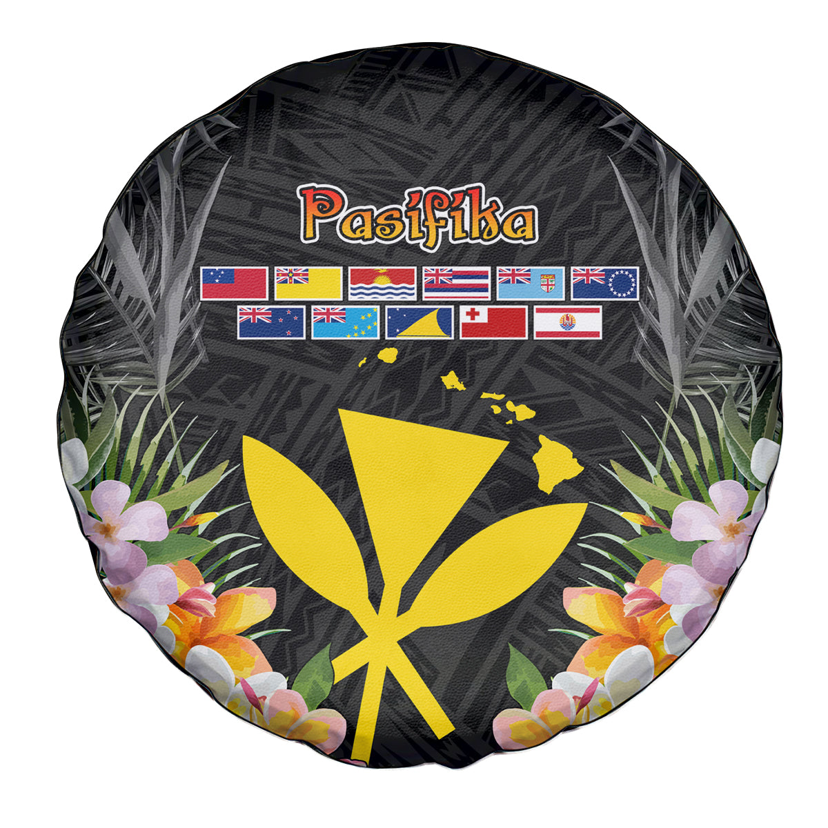 Pasifika Vibes Festival 2024 Spare Tire Cover Kanaka Maoli With Hawaiian Islands