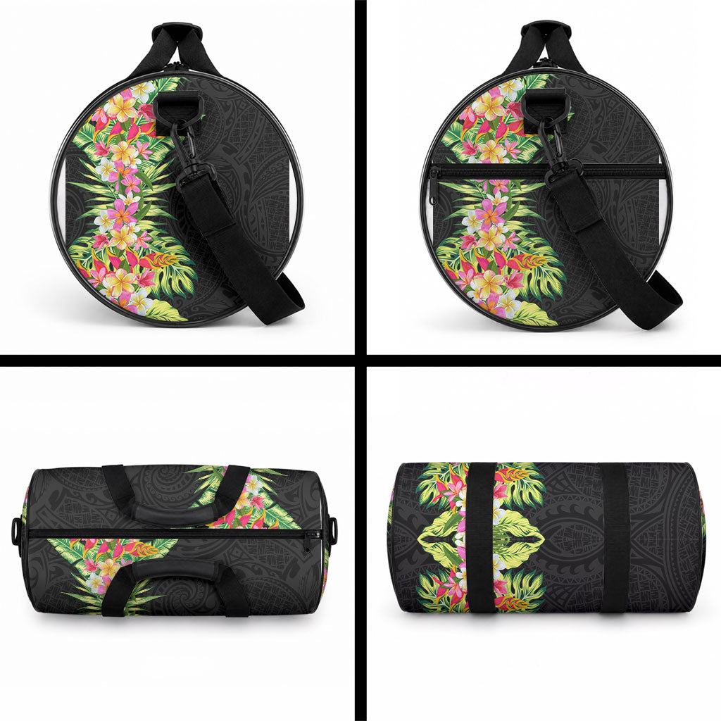 Hawaii Tropical Flowers Tribal Pattern Duffle Bag No1 LT9 - Polynesian Pride