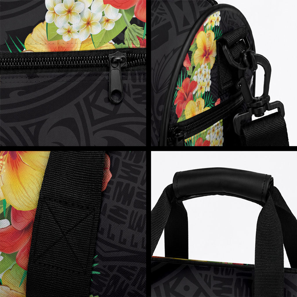Hawaii Tropical Flowers Tribal Pattern Duffle Bag No2 LT9 - Polynesian Pride