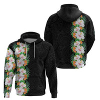 Hawaii Tropical Flowers Tribal Pattern Hoodie No3 LT9 - Polynesian Pride