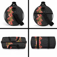 Hawaii Tropical Flowers Tribal Pattern Duffle Bag No4 LT9 - Polynesian Pride