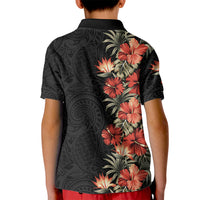 Hawaii Tropical Flowers Tribal Pattern Kid Polo Shirt No6 LT9 - Polynesian Pride