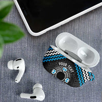 Personalised Aotearoa Niho Taniwha Motif AirPods Case Blue Style - Polynesian Pride