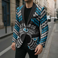 Personalised Aotearoa Niho Taniwha Motif Blazer Blue Style LT9 - Polynesian Pride