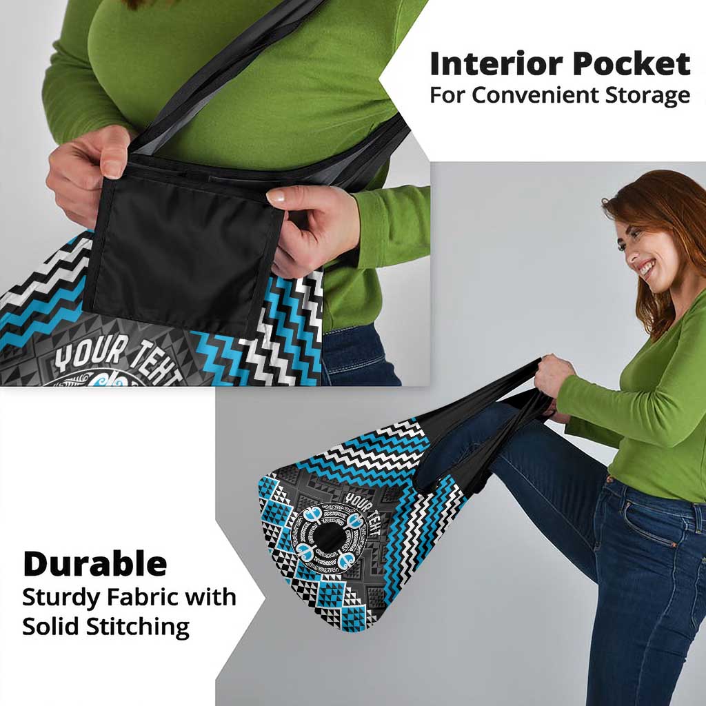 Personalised Aotearoa Niho Taniwha Motif Grocery Bag Blue Style