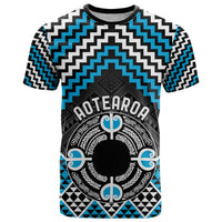 Personalised Aotearoa Niho Taniwha Motif T Shirt Blue Style LT9 Blue - Polynesian Pride