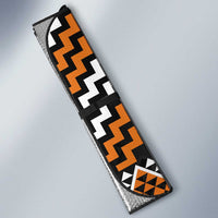 Personalised Aotearoa Niho Taniwha Motif Auto Sun Shade Gold Style - Polynesian Pride