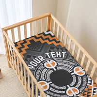 Personalised Aotearoa Niho Taniwha Motif Baby Bed Cover Gold Style LT9 - Polynesian Pride