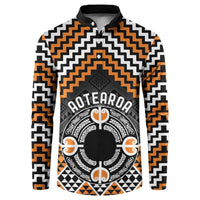 Personalised Aotearoa Niho Taniwha Motif Button Sweatshirt Gold Style LT9 Gold - Polynesian Pride