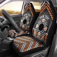 Personalised Aotearoa Niho Taniwha Motif Car Seat Cover Gold Style
