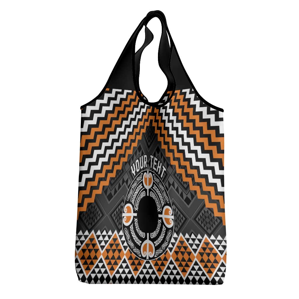 Personalised Aotearoa Niho Taniwha Motif Grocery Bag Gold Style