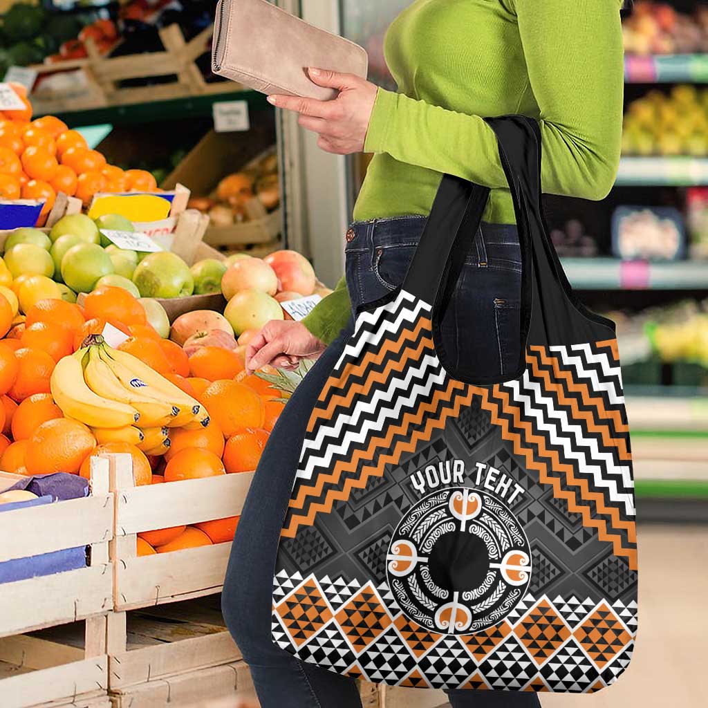 Personalised Aotearoa Niho Taniwha Motif Grocery Bag Gold Style