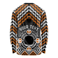 Personalised Aotearoa Niho Taniwha Motif Long Sleeve Shirt Gold Style