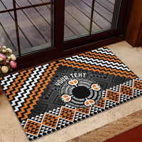 Personalised Aotearoa Niho Taniwha Motif Rubber Doormat Gold Style