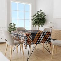 Personalised Aotearoa Niho Taniwha Motif Tablecloth Gold Style LT9 - Polynesian Pride