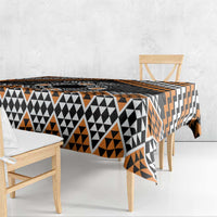 Personalised Aotearoa Niho Taniwha Motif Tablecloth Gold Style LT9 - Polynesian Pride