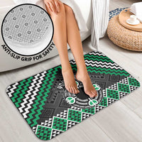 Personalised Aotearoa Niho Taniwha Motif Bathroom Set Green Style - Polynesian Pride