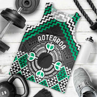 Personalised Aotearoa Niho Taniwha Motif Men Tank Top Green Style