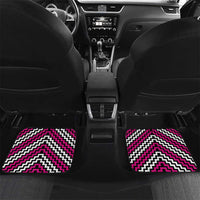 Personalised Aotearoa Niho Taniwha Motif Car Mats Pink Style