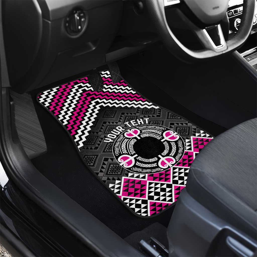 Personalised Aotearoa Niho Taniwha Motif Car Mats Pink Style