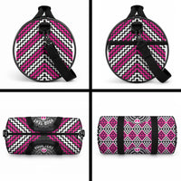 Personalised Aotearoa Niho Taniwha Motif Duffle Bag Pink Style LT9 - Polynesian Pride