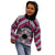 Personalised Aotearoa Niho Taniwha Motif Kid Hoodie Pink Style
