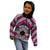 Personalised Aotearoa Niho Taniwha Motif Kid Hoodie Pink Style
