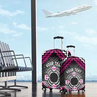 Personalised Aotearoa Niho Taniwha Motif Luggage Cover Pink Style