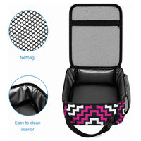 Personalised Aotearoa Niho Taniwha Motif Lunch Bag Pink Style LT9 - Polynesian Pride