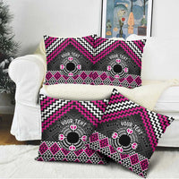 Personalised Aotearoa Niho Taniwha Motif Pillow Cover Pink Style LT9 - Polynesian Pride