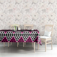 Personalised Aotearoa Niho Taniwha Motif Tablecloth Pink Style LT9 - Polynesian Pride