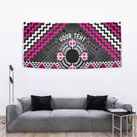 Personalised Aotearoa Niho Taniwha Motif Tapestry Pink Style