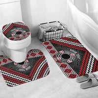 Personalised Aotearoa Niho Taniwha Motif Bathroom Set Red Style - Polynesian Pride
