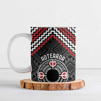 Personalised Aotearoa Niho Taniwha Motif Ceramic Mug Red Style - Polynesian Pride