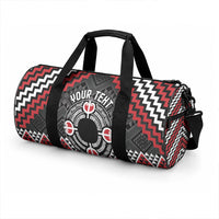 Personalised Aotearoa Niho Taniwha Motif Duffle Bag Red Style LT9 - Polynesian Pride