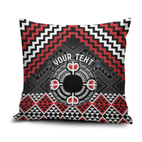 Personalised Aotearoa Niho Taniwha Motif Pillow Cover Red Style LT9 Red - Polynesian Pride