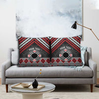 Personalised Aotearoa Niho Taniwha Motif Pillow Cover Red Style LT9 - Polynesian Pride