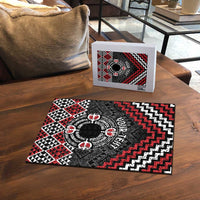 Personalised Aotearoa Niho Taniwha Motif Puzzle Red Style - Polynesian Pride