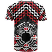 Personalised Aotearoa Niho Taniwha Motif T Shirt Red Style LT9 - Polynesian Pride