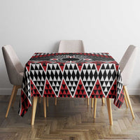 Personalised Aotearoa Niho Taniwha Motif Tablecloth Red Style LT9 - Polynesian Pride