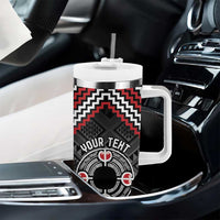 Personalised Aotearoa Niho Taniwha Motif Tumbler With Handle Red Style