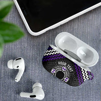 Personalised Aotearoa Niho Taniwha Motif AirPods Case Violet Style - Polynesian Pride
