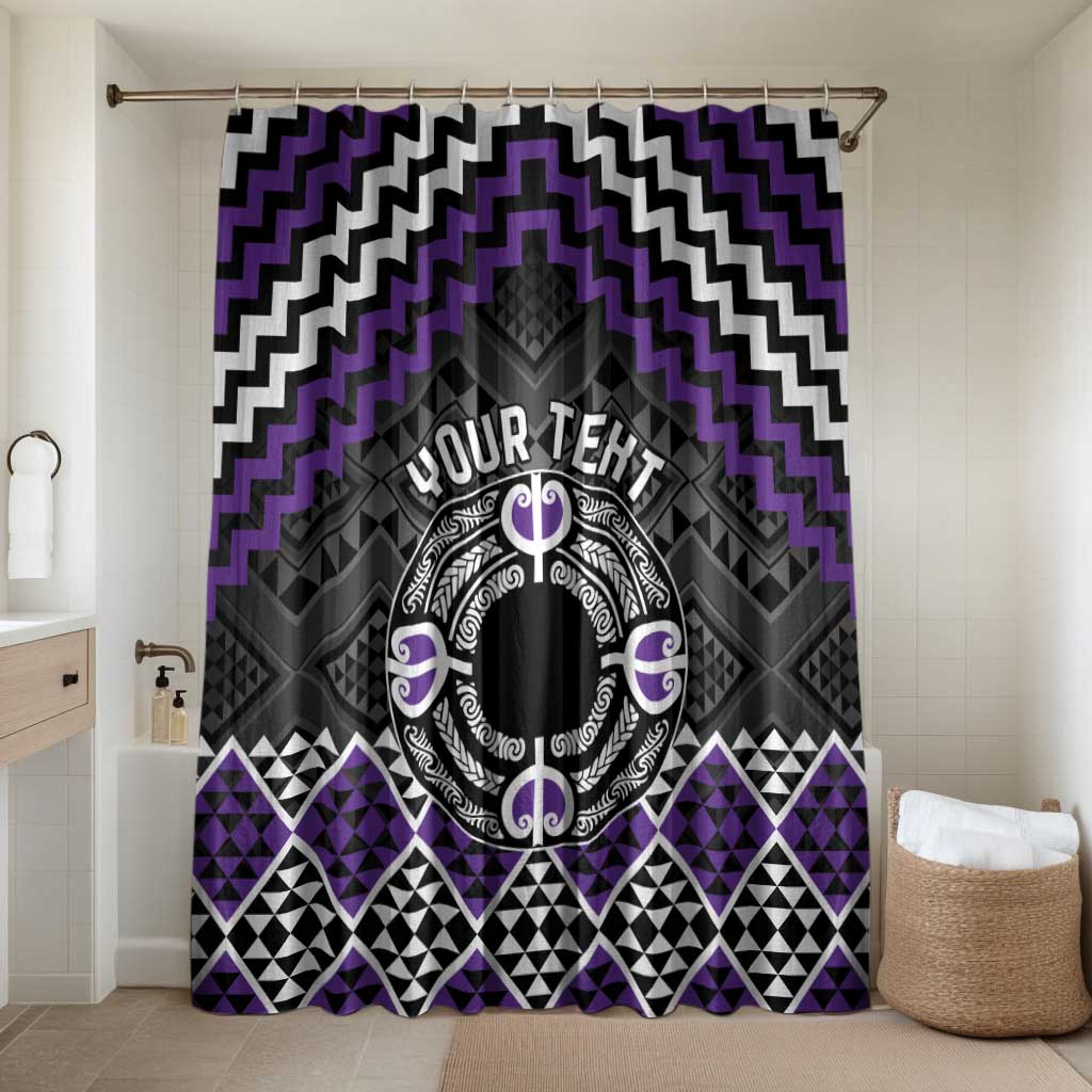 Personalised Aotearoa Niho Taniwha Motif Bathroom Set Violet Style - Polynesian Pride