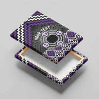 Personalised Aotearoa Niho Taniwha Motif Canvas Wall Art Violet Style