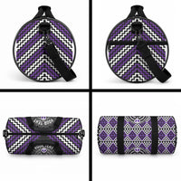 Personalised Aotearoa Niho Taniwha Motif Duffle Bag Violet Style LT9 - Polynesian Pride