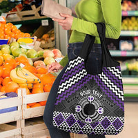 Personalised Aotearoa Niho Taniwha Motif Grocery Bag Violet Style