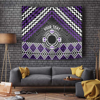 Personalised Aotearoa Niho Taniwha Motif Tapestry Violet Style