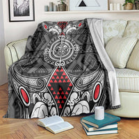 Black Aotearoa Taniko Motif Blanket Vintage Maori New Zealand Tribal Art Pattern
